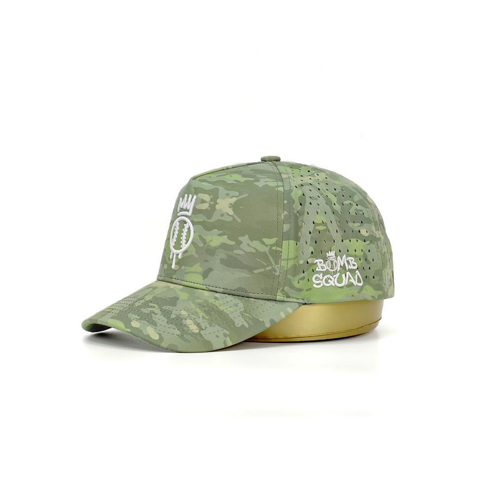 High Quality 5 Panel Nylon Baseball Cap Custom Embroidery Logo Waterproof Gorras Baseball Caps Outdoor Sports Laser Cut Hole Cap