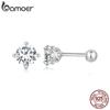 925 Sterling Silver Flower Prong Moissanite Stud Earrings Lab Diamond Earrings for Women Birthday Fine Jewelry Gift