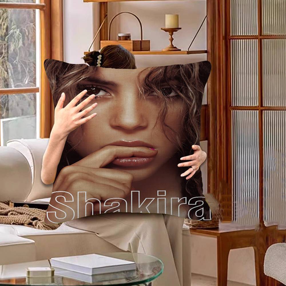 Singer S-Shakira Pillow Covers Cartoon Sofa Decorative Home Double-Sided Printing Short Plush Cute Cushion Cover
