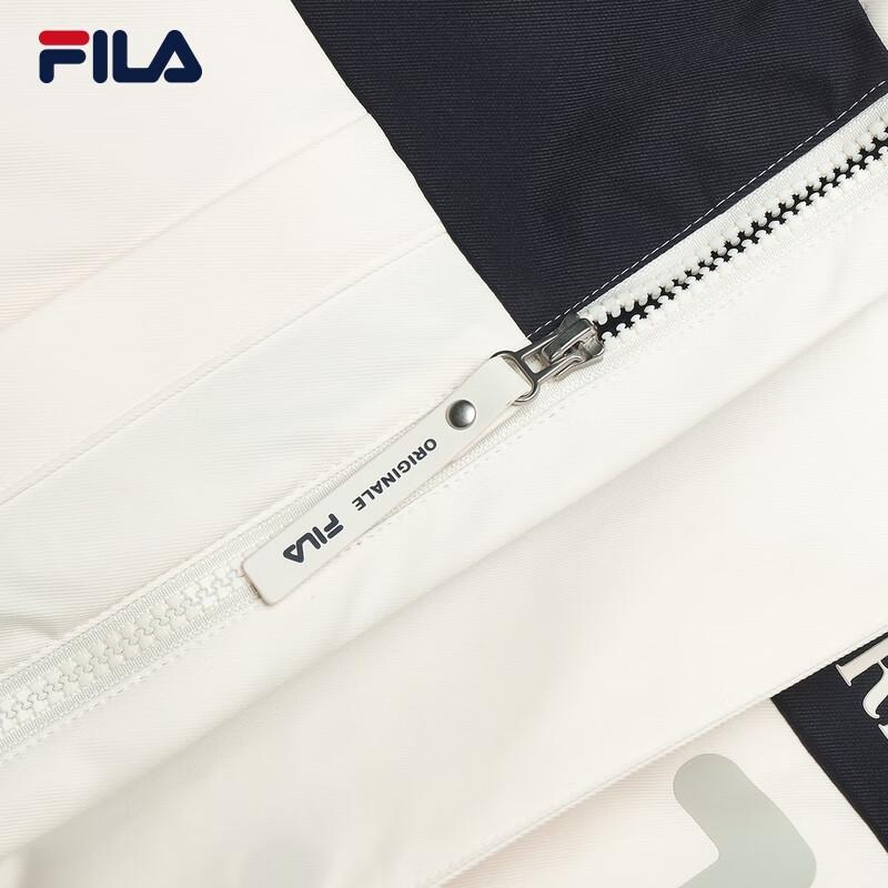 Fila Мужская утепленная куртка средней длины с капюшоном и цветовыми блоками