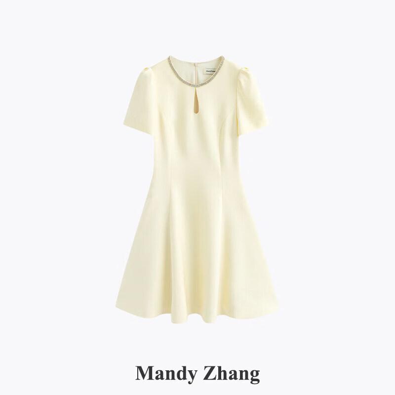 Вечернее платье А-силуэта, украшенное бриллиантами, от Mandy Zhang