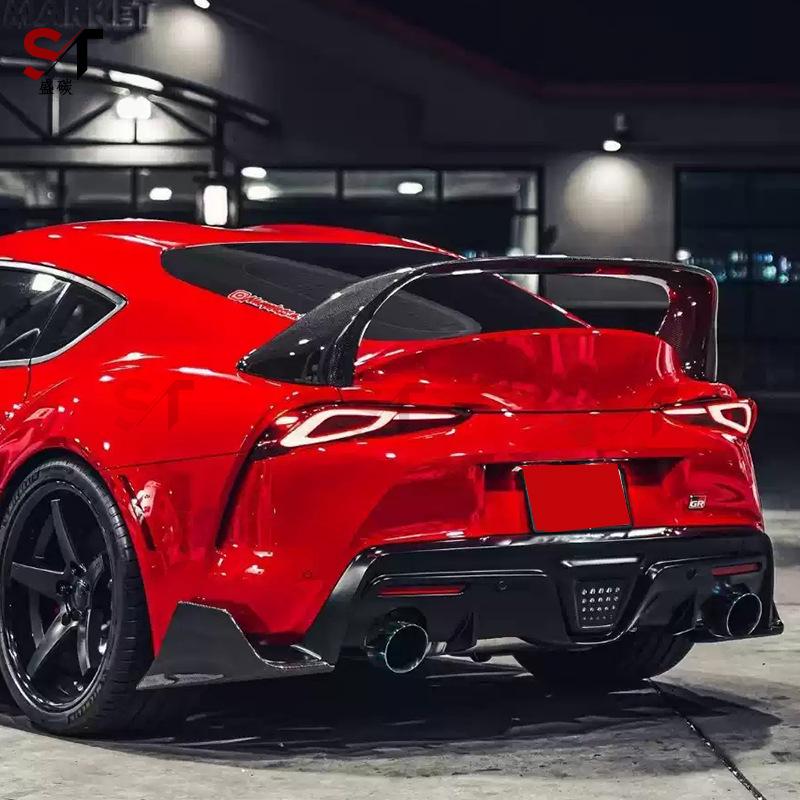 Совместимо с Toyota Supra A90/A91 MK5 Задний спойлер MB Style Карбоновое волокно Крылышко Диффузор