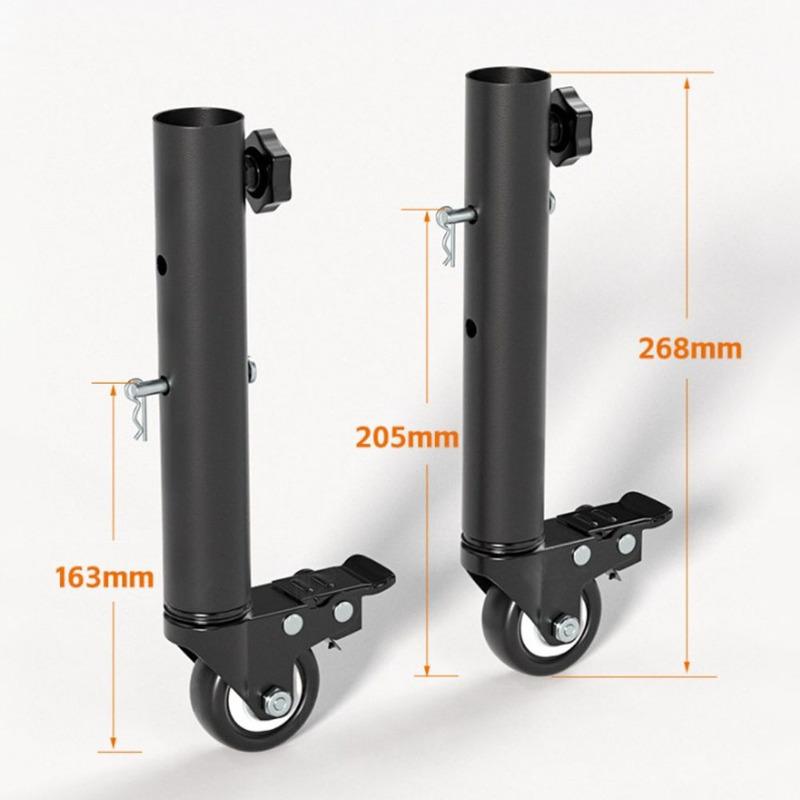 Support Casters Adjustable Support Casters With Brakes And 360° Swivel Design For Furniture 30*16*6cm Storage Rack Base