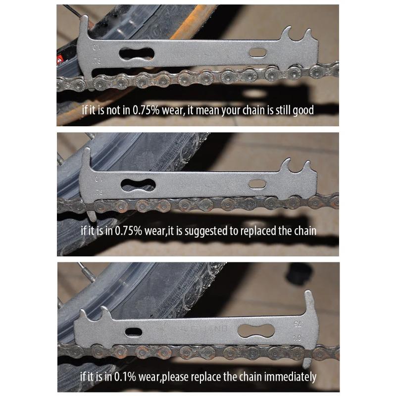 Индикатор износа цепи велосипеда, измерительный прибор для проверки цепи, линейка для шоссейного горного гибридного велосипеда