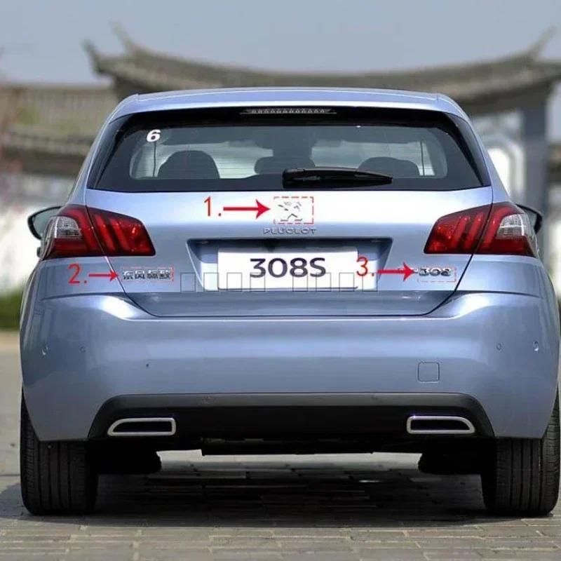 Metal Car Rear Trunk Sticker for Peugeot 308 Emblem 308s 207 206 306 307 408 508 2008 3008 4008 5008 Tail Badge Decal Decoration