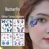 Glitter Gradient Butterfly Face & Eyeshadow Temporary Tattoo Stickers