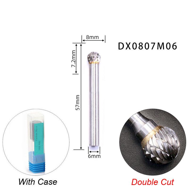 Шариковая головка Die шлифовальная машина биты Резьба Абразивные инструменты Вольфрамовый вращающийся напильник Твердосплавный борфреза Сверло для металла Дерево Пластик