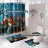 Комплект водонепроницаемых, устойчивых к плесени занавесок для душа с тыквой и кленовым листом на День благодарения - занавеска для разделительной двери без проколов для ванной комнаты