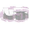 Garden Sofa Set with Storage 7 pcs Grey Poly Rattan