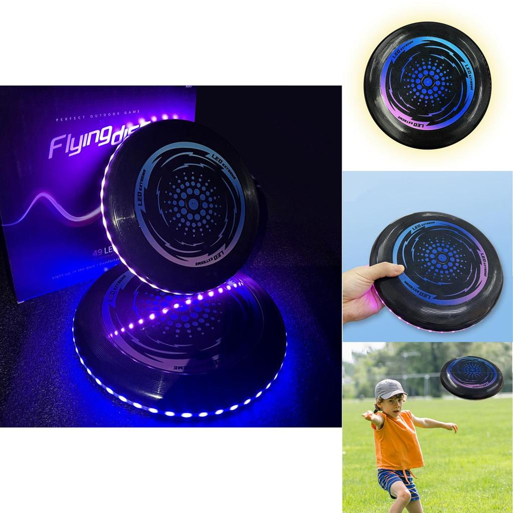 Bright Light-up Frisbee Disc Flashy Led Night Flying Toy Cool Adult Sports Frisbee Bulk