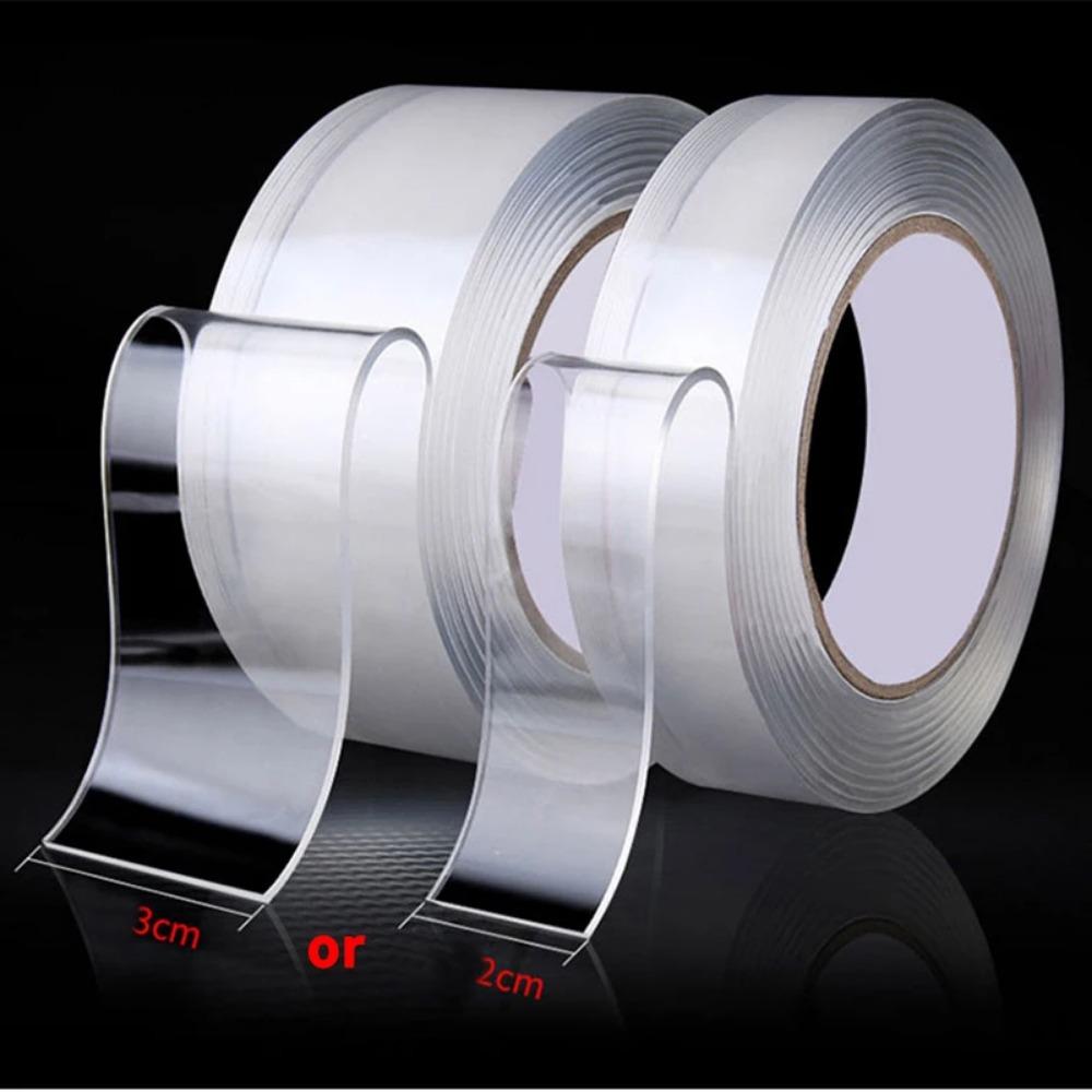 Double Sided Tape Heavy Duty Multipurpose Wall Tape Adhesive Strips Removable Mounting Tape Washable Strong Sticky Transparent Tape Gel