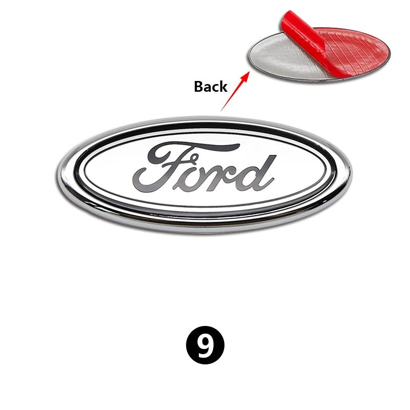 11.5X4.5cm Car Logo For Ford Ranger Escape Mondeo Fusion Fiesta Kuga Edge Focus Mustang Rear Trunk Emblem Sticker Accessories HNQJR1