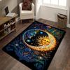 Mysterious Sun and Moon Area Rug Machine Washable Flannel Carpets Non-slip Floor Mat for Bedroom Living Room Home Decor Sofa Rug