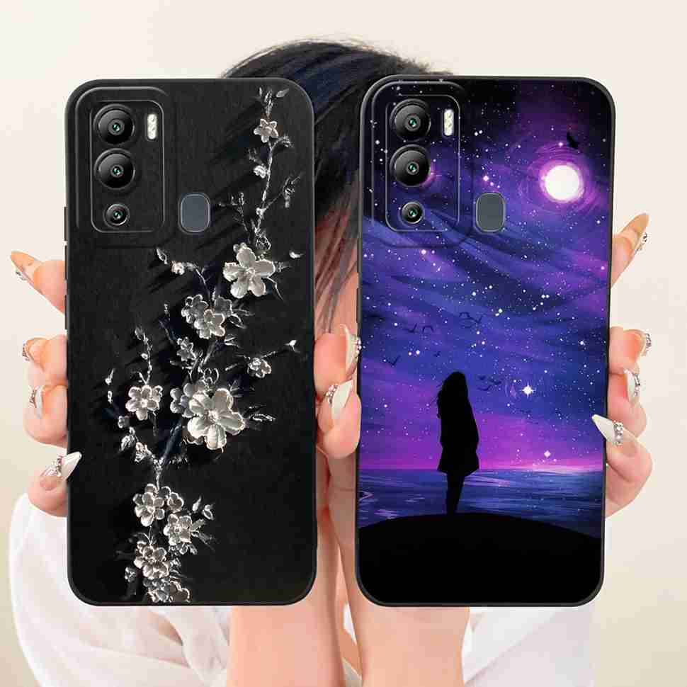 Cat Butterfly Case For Infinix Hot 12i Cases Soft Silicone Back Cover For Infinix Hot 12 i 12i Hot12i Case X665B X665 Fundas