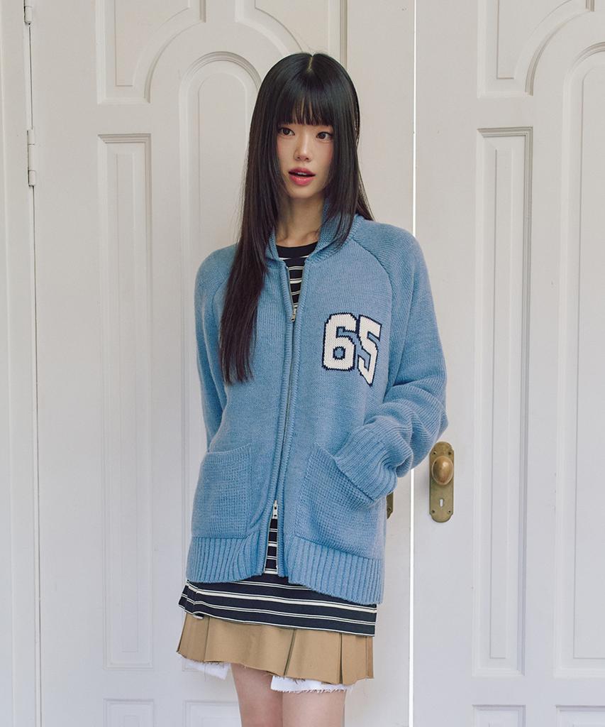 LMR Schanyon'S Wool Cowichan Knit Zip-Up Blue