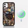 Забавный Обезьяна Милый МЕМ Чехол для Телефона Магнитный Чехол Для IPhone 16 14 13 12 11 15 Pro Max Plus Для Magsafe Беспроводная Зарядка Чехол