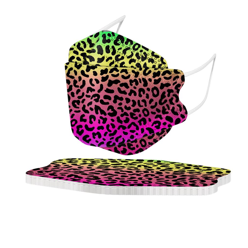 5 шт. унисекс взрослая леопардовая маска для улицы защитная одноразовая маска для лица