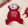 Рождественская одежда для питомцев Собачья одежда с цветочным принтом Осенне-зимняя теплая юбка с ножками Платье-тедди Модный комбинезон Одежда на четыре лапы
