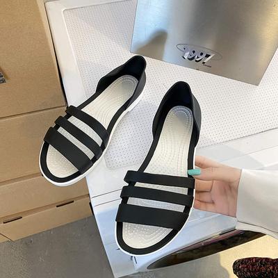 Модные резиновые шлепанцы размера 37 для женщин, износостойкие женские шлепанцы, сетчатые женские пляжные сандалии, женская удобная обувь, теннис