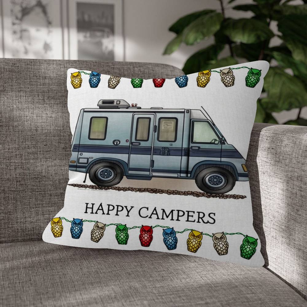 Happy Campers Car Cushion Cover Decorative Pillow Sofa Home Decor Case Pillow Cases