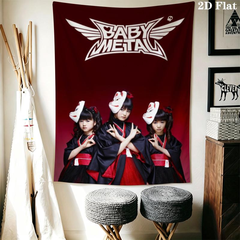 Настенный гобелен Babymetal Эстетичное настенное панно Печатная ткань Одеяло Декоративные гобелены для спальни гостиной Домашний декор