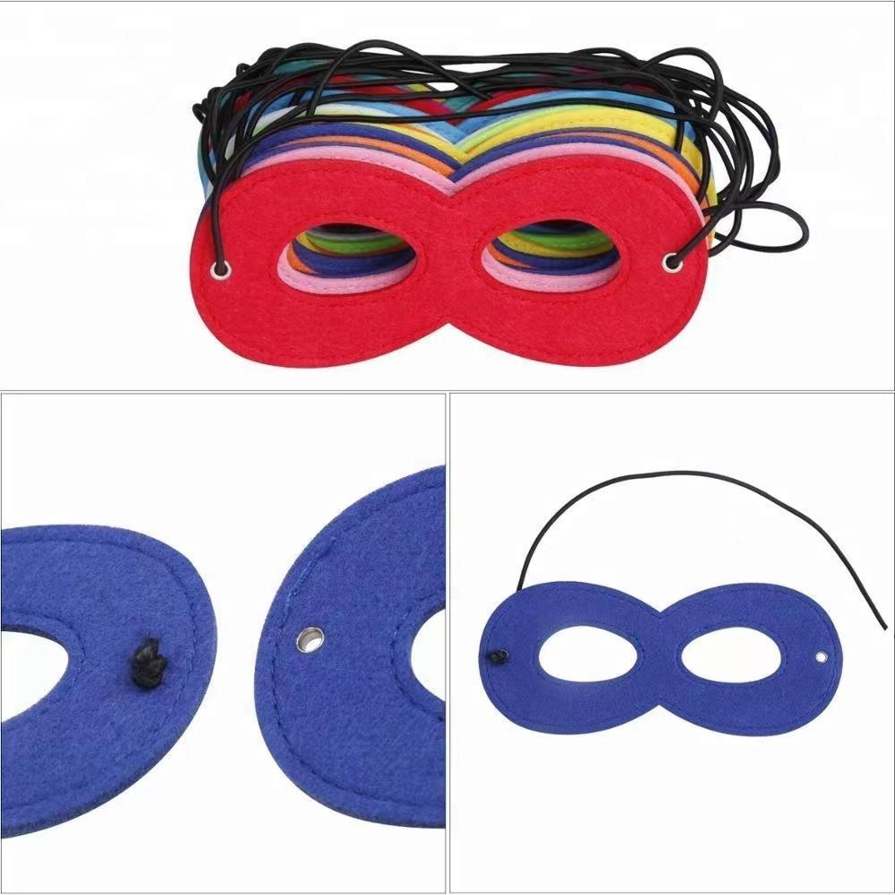 Party Dress Up Masks – Soft Felt Eye Masks with Adjustable Elastic, DIY Cosplay Props for Birthday, Halloween & School Role Play