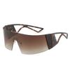 Fashion High Quality Futuristic Cool Sunglasses Personalized UV 400 Frameless One Piece Windproof Sunglasses for Women Men