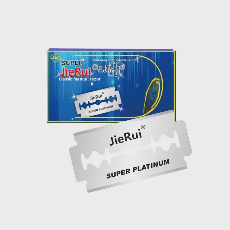 100-Pack Stainless Steel Double-Sided Razor Blades for Men's Manual Razor and Eyebrow Trimmer