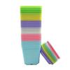 24Pcs Plastic Multicolor Mini Green Plants Flowerpot with Tray Garden Home Decor