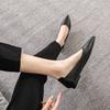 Professional Tooling Soft-soled Work Shoes Women's New Black Summer Soft Leather Flat-soled Leather Shoes Comfortable Interview Shoes for Work