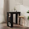 Bar Table - vidaXL - Black - Engineered Wood - 2 Seats - 102x50x103.5cm