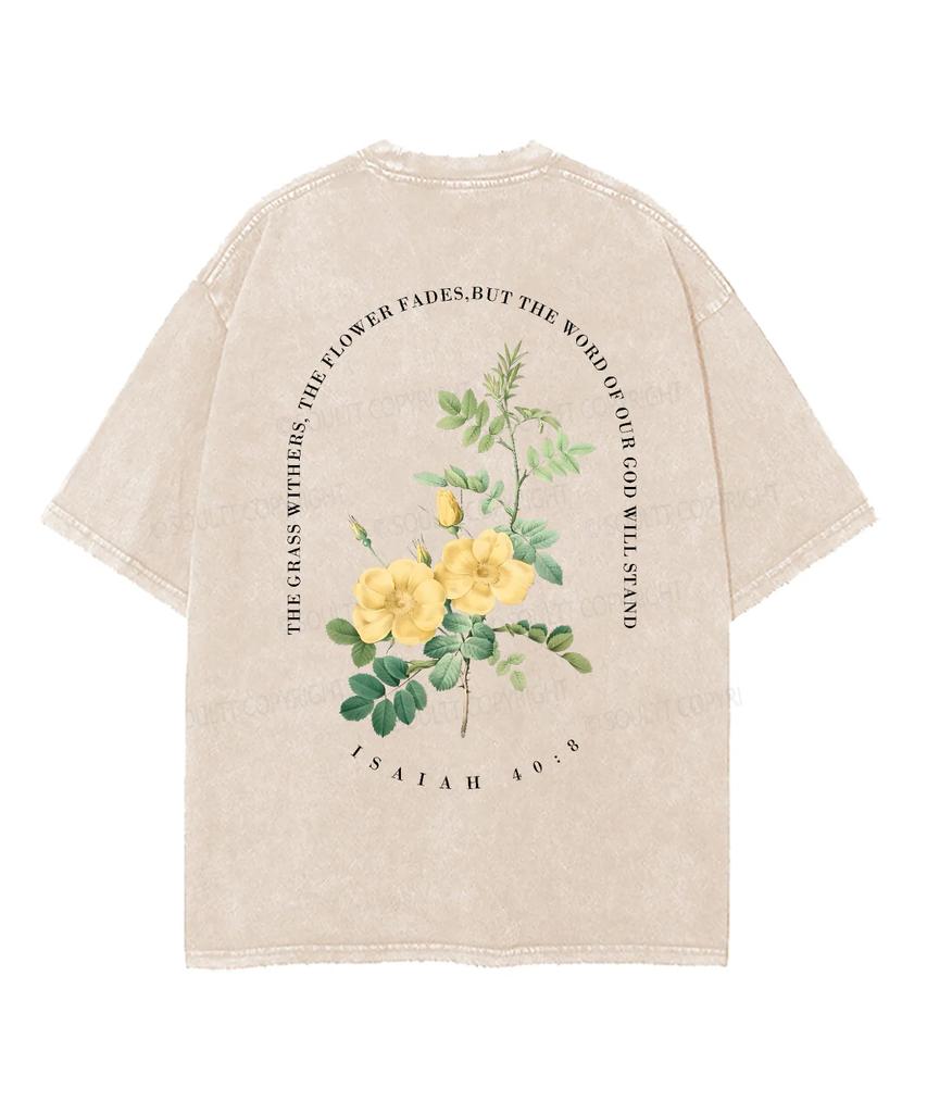 Flower Graphic Printed Tshirt Hip Hop Yk Washed Oversized T Shirt Summer Short Sleeve Pure Cotton Tees Tops Men Women Clothing