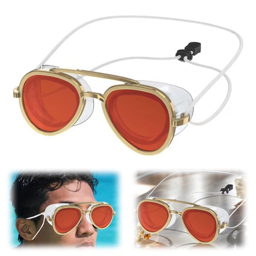Adjustable Silicone Anti-Fog Swim Goggles Full Angle Retro Goggles Full-View Swim Goggles Surfing