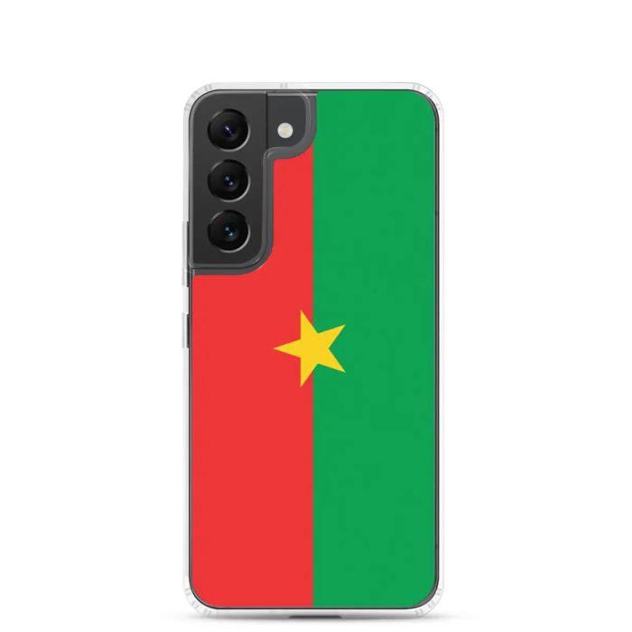 Coque Téléphone - Samsung - Galaxy S21 Ultra - Drapeau Burkina Faso - Souple - Multicolore