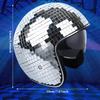 Шлем Disco Ball с выдвижным козырьком, серебристый