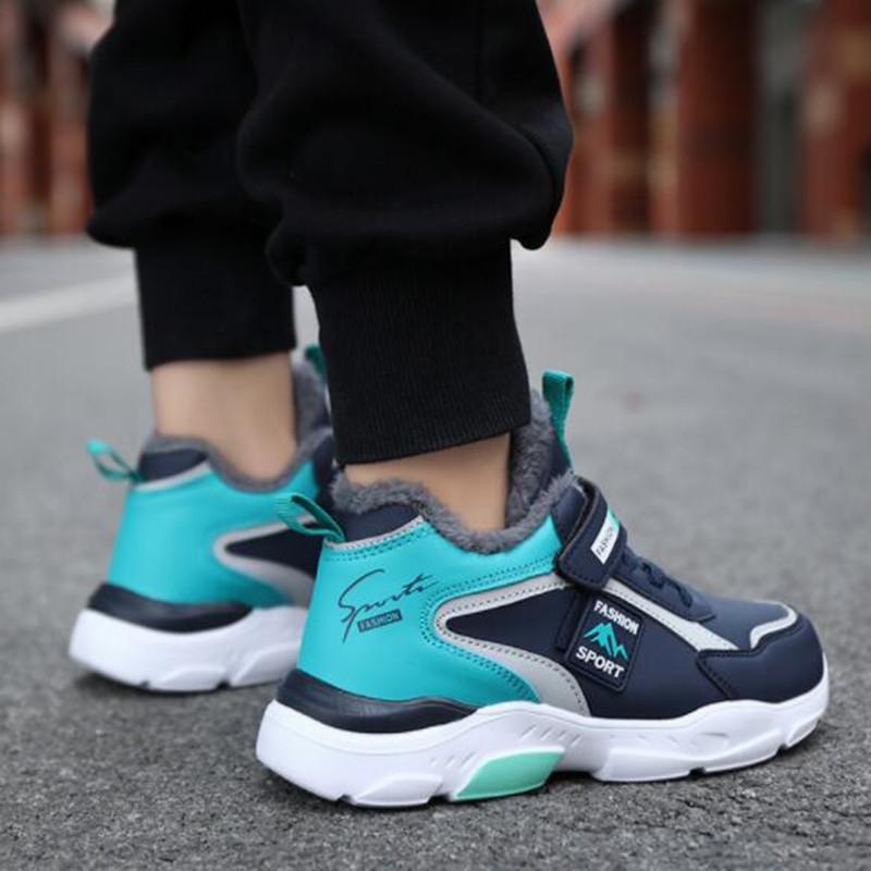 Детские зимние сапоги, зимние непромокаемые хлопковые ботинки, теплая обувь для мальчиков и девочек, детские кроссовки