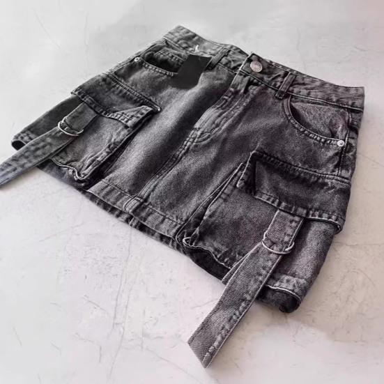 Женская мини-юбка А-силуэта с высокой талией, однотонный дизайн, короткая юбка с подкладкой, ретро-юбка в готическом стиле, повседневная одежда