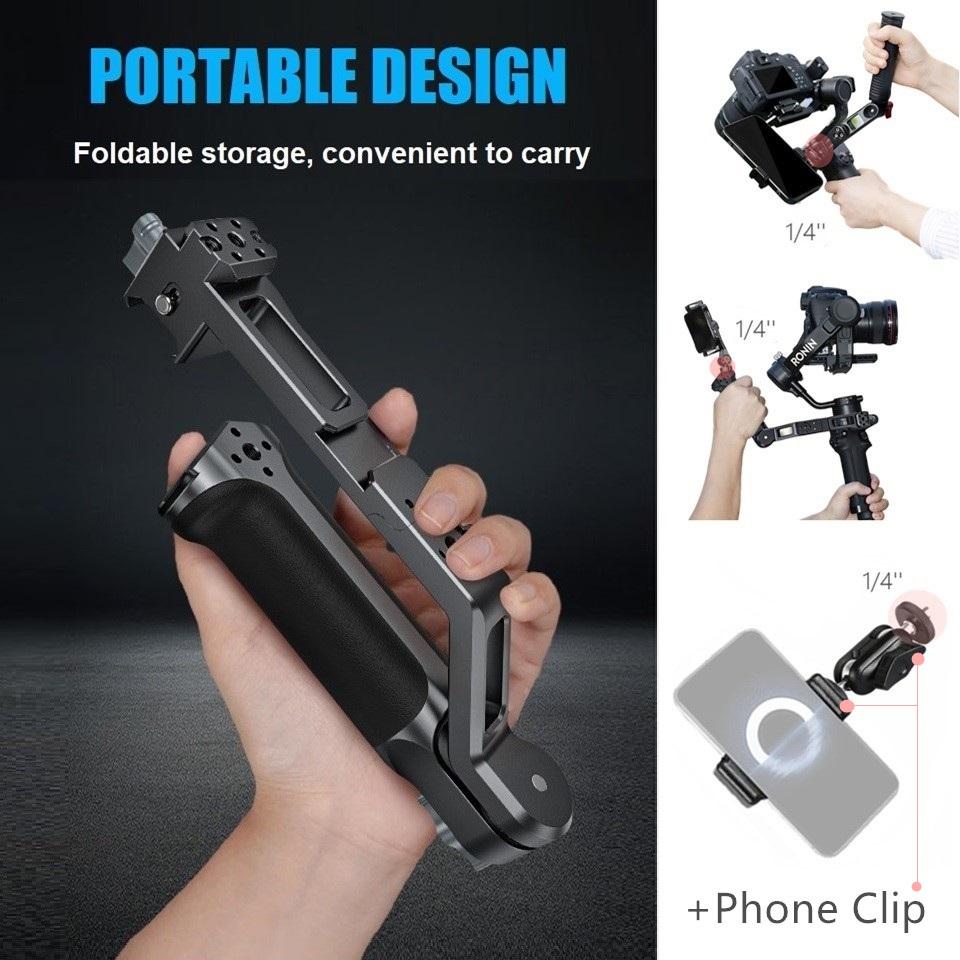 Adjustable Sling Handgrip Gimbal Alloy Handle Ergonomic Grip for DJI RS5 /RS4 /RS4 Mini/RS4 Pro/RS3 Mini/RS3 Pro/RS3 Stabilizer