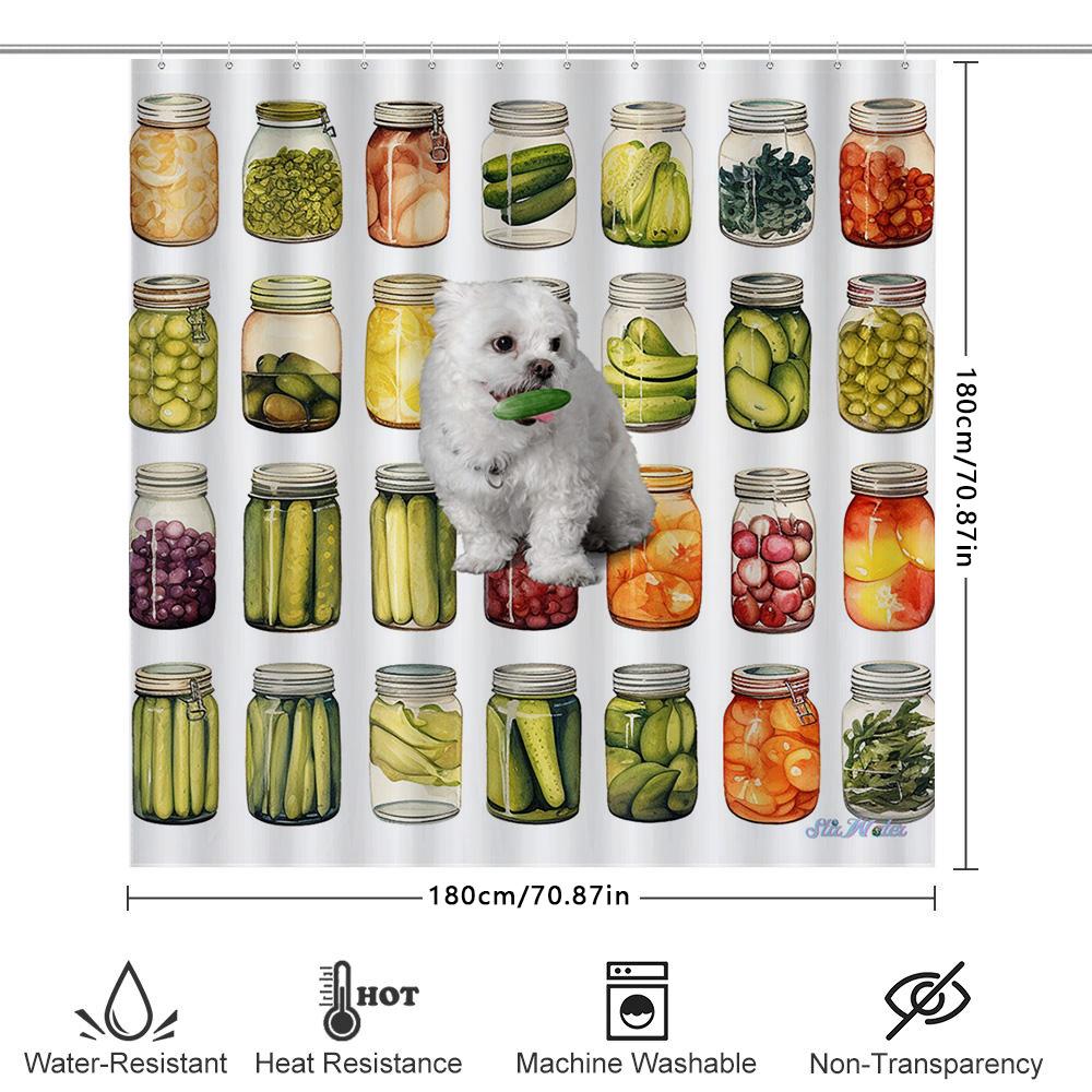 Luxury Printed Shower Curtain Waterproof Bathroom Decor Home Decoration Pet Portrait Canvas Printing Boat Print Flowers Waterfal