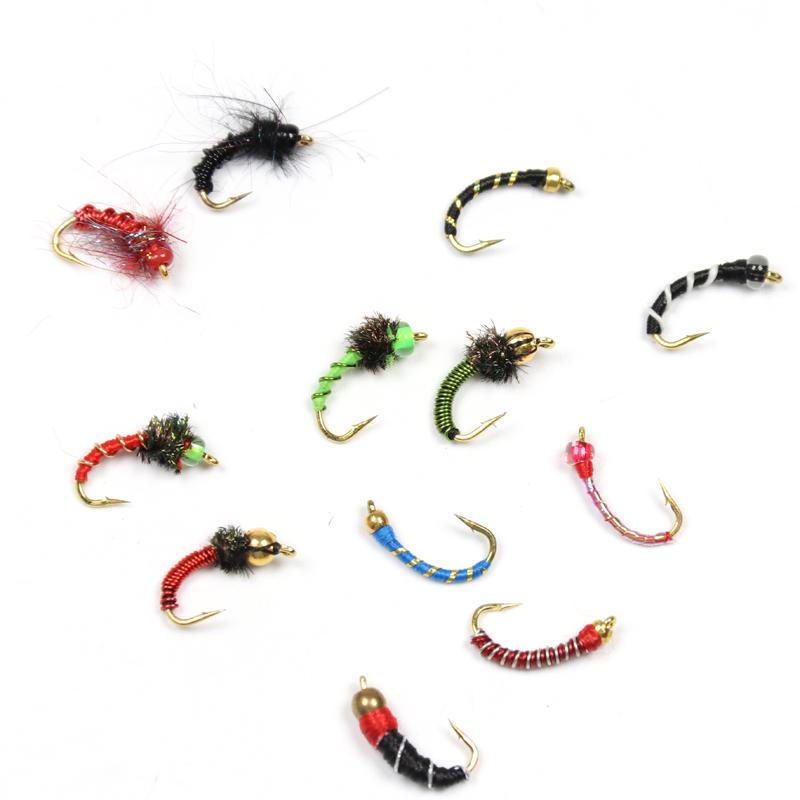 Bimoo, 120 шт., комбинированная бусина, нимфа, муха, форель, рыболовные мухи, Джон Вуд, два цента, ручейник, синежабрник, краппи, макрель, приманка для рыбы