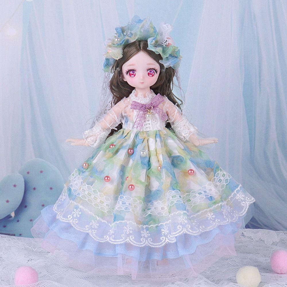 Fashion Doll Princess Dress Cute 1/6 Dress Up Doll DIY Clothes 30cm Dolls Clothes  BJD Doll