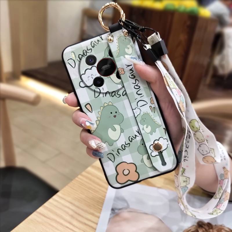Мультяшный чехол-кольцо для телефона для ZTE Blade V70 Max/Nubia V70 Max Противоударный держатель для телефона с браслетом на запястье Ремешок на запястье Силиконовый Милый
