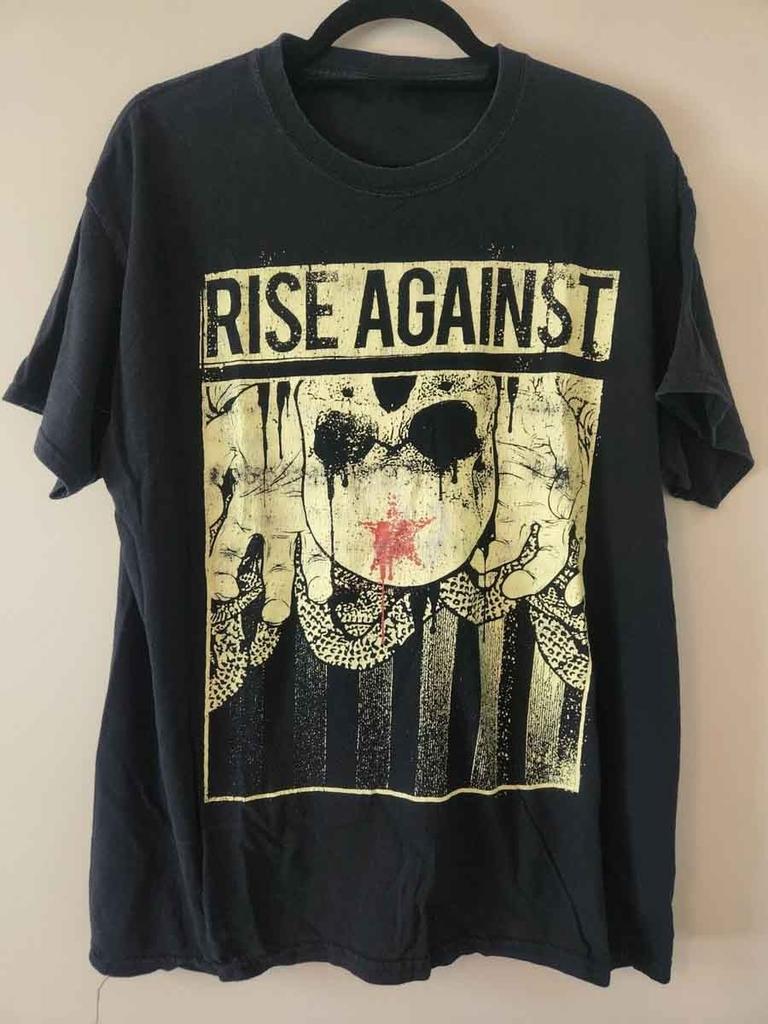 Vtg Rise Against Band For Fans Cotton Black All Size T Shirt For Men TR948
