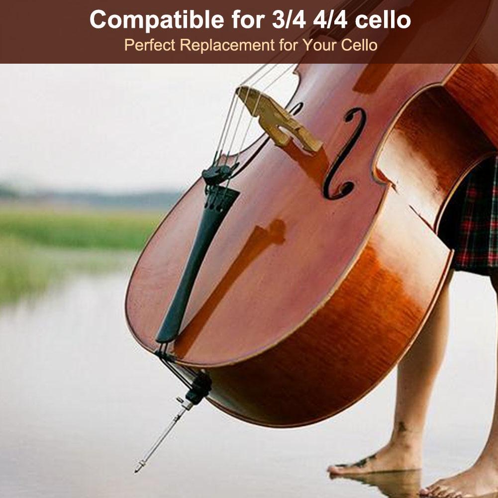 Ebony Wood Cello Tailpiece Musical Instruments Accessories for 3 4 4 4 Cello