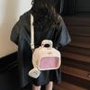 Japanese new high-value casual backpack large-capacity cute bar grid transparent layer pain bag student backpack