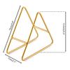 Triangle Coaster Holder Stand Rack Dish Drink Coaster Plate Support Kitchen Metal Iron Storage Display Holder