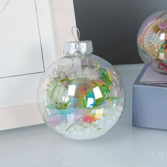 Yousheng Fillable Christmas Ball Подвеска Небьющиеся Прозрачные DIY Рождественские Елочные Шарики Декоративное Подвесное Украшение