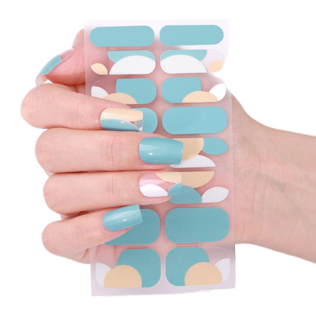 French Tip Gels Nail Strips Glittering Gels Nail Sticker Lovely Nail Polish Strips Gels Nail Wrap Nail Art Sticker