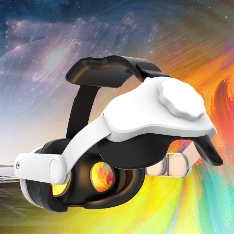 Повязка на голову для VR-гарнитуры для Quest3 Мягкая поверхность Повязка Ремешок для головы Игровые аксессуары Повышенный комфорт Поддержка в VR