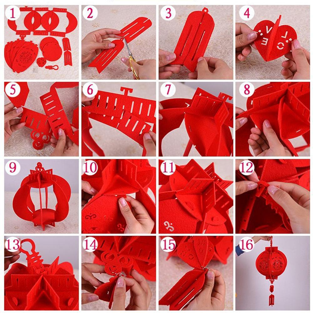 Праздничный домашний декор Китайский Новый год Подвесные украшения Праздничные принадлежности Красные бумажные фонарики